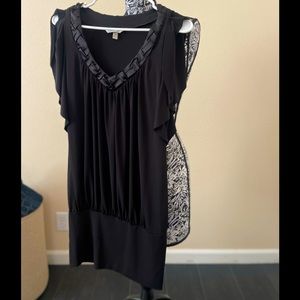 Lycra polyester black dress